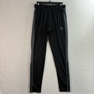 Adidas Tiro Track Pant Men S Black Gray Stripe Soccer Aeroready Jogger Ankle Zip